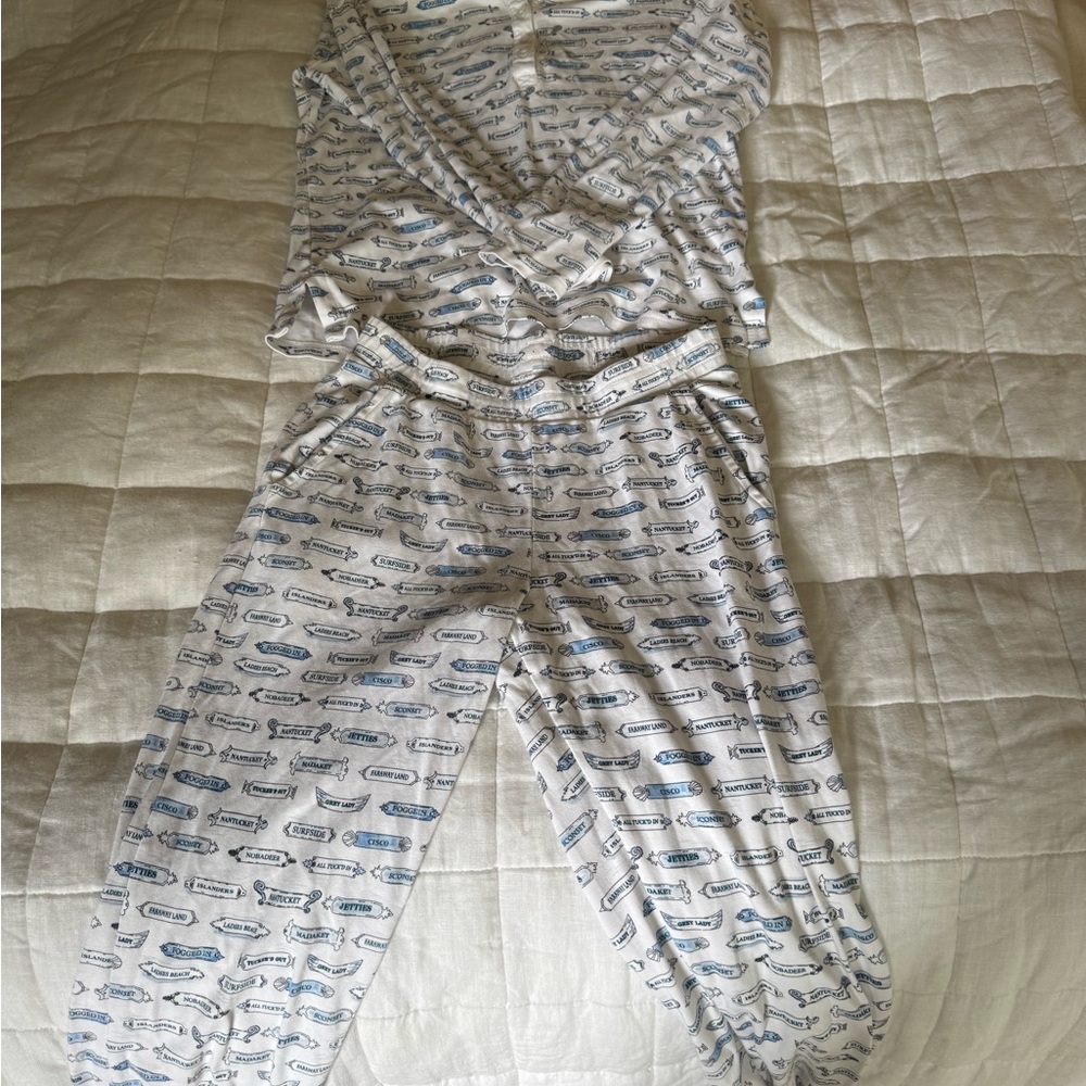 Erica Wilson Nantucket Pajama Set – XS – Pima Cotton